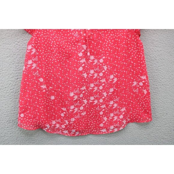 Joie Short Flutter Sleeves Semi-Sheer Top-Lined-Metallics-S/P-Fairy-Cottagecore - Picture 2 of 13